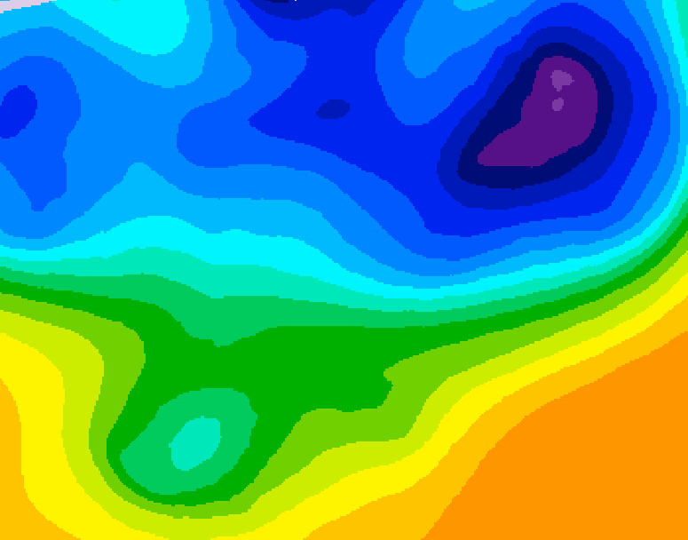 GDPS 500 millibar geopotential height 132 hour forecast chart for Canada based on 2026/03/29 0000Z data
