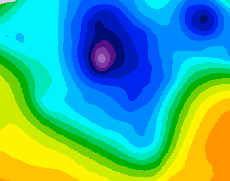 GDPS 500 millibar geopotential height 222 hour forecast chart for Canada based on 2026/03/29 0000Z data