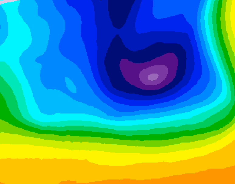 GDPS 500 millibar geopotential height 012 hour forecast chart for Canada based on 2026/03/29 1200Z data