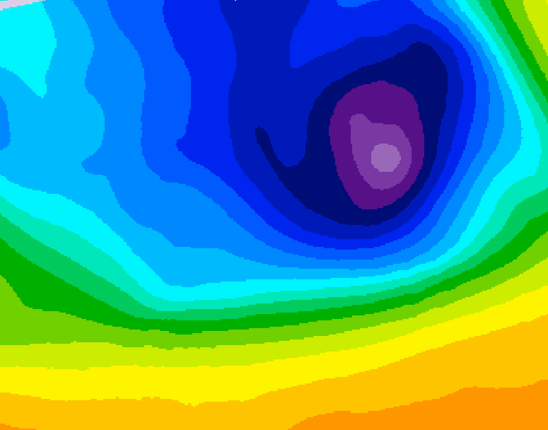 GDPS 500 millibar geopotential height 036 hour forecast chart for Canada based on 2026/03/29 1200Z data