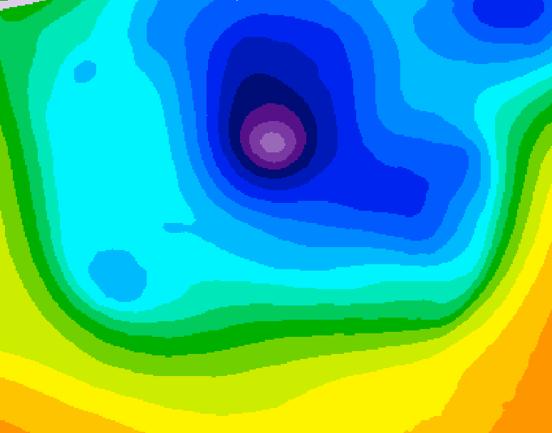GDPS 500 millibar geopotential height 222 hour forecast chart for Canada based on 2026/03/29 1200Z data