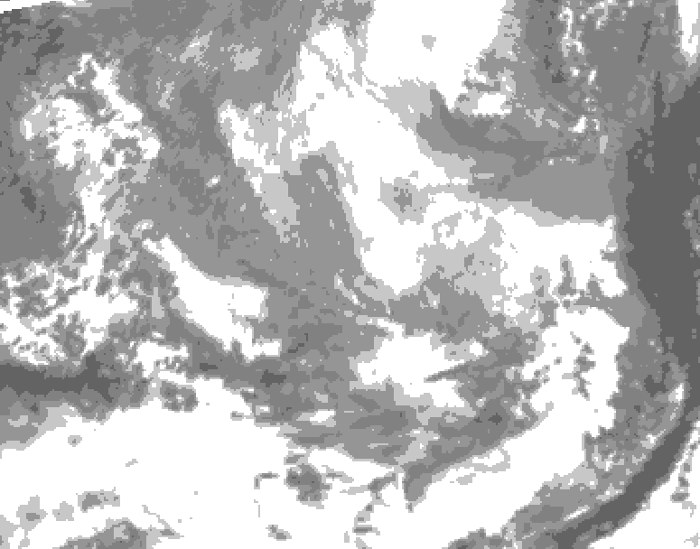 GDPS total cloud 012 hour forecast chart for Canada based on 2026/03/29 0000Z data