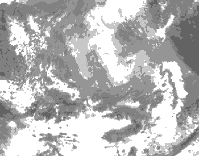 GDPS total cloud 024 hour forecast chart for Canada based on 2026/03/29 0000Z data