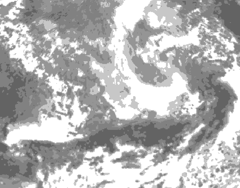 GDPS total cloud 054 hour forecast chart for Canada based on 2026/03/29 0000Z data