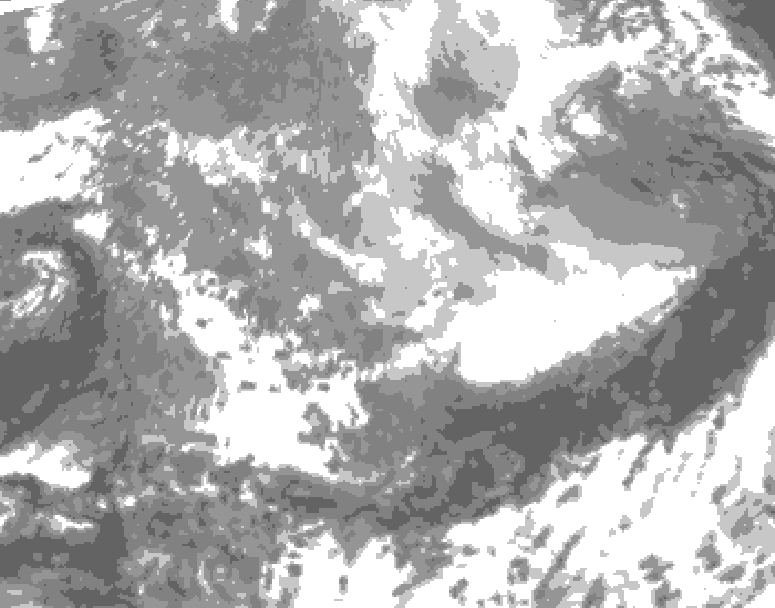 GDPS total cloud 072 hour forecast chart for Canada based on 2026/03/29 0000Z data
