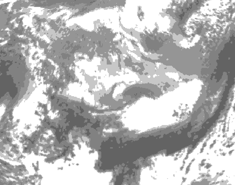 GDPS total cloud 114 hour forecast chart for Canada based on 2026/03/29 0000Z data