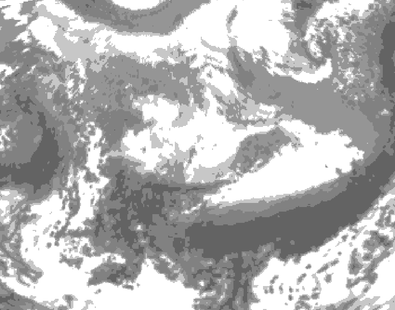 GDPS total cloud 126 hour forecast chart for Canada based on 2026/03/29 0000Z data
