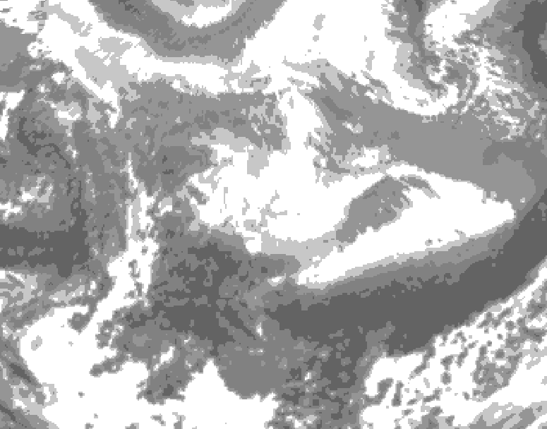 GDPS total cloud 132 hour forecast chart for Canada based on 2026/03/29 0000Z data
