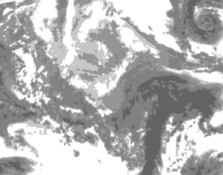 GDPS total cloud 210 hour forecast chart for Canada based on 2026/03/29 0000Z data