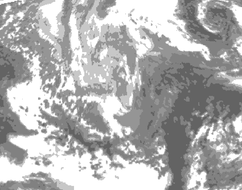 GDPS total cloud 222 hour forecast chart for Canada based on 2026/03/29 0000Z data