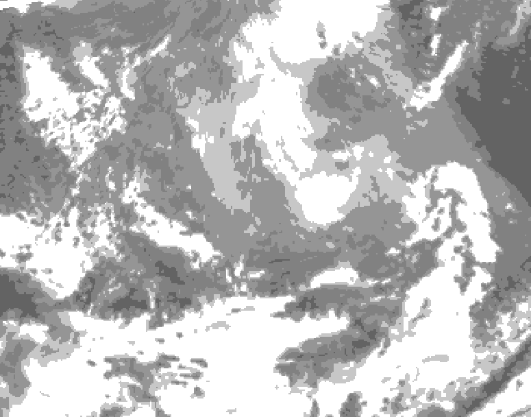 GDPS total cloud 012 hour forecast chart for Canada based on 2026/03/29 1200Z data