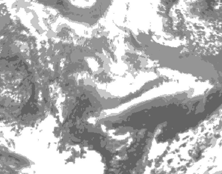 GDPS total cloud 120 hour forecast chart for Canada based on 2026/03/29 1200Z data