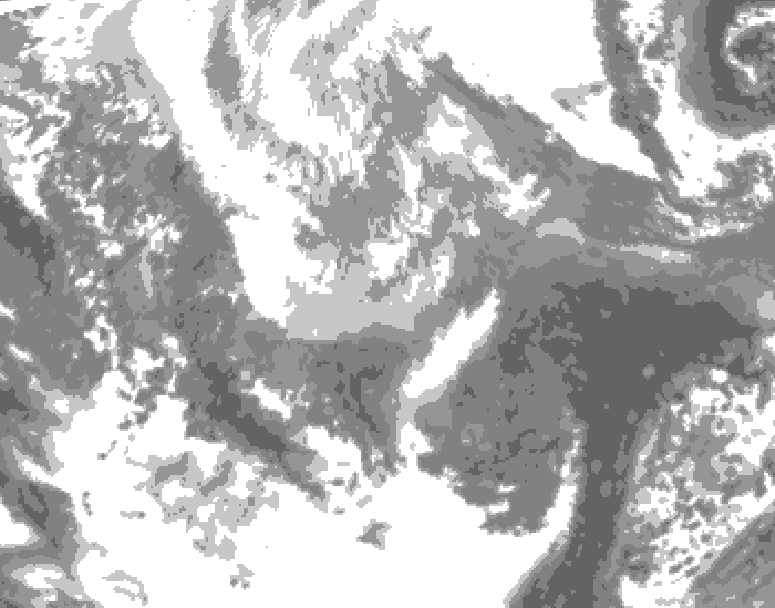 GDPS total cloud 192 hour forecast chart for Canada based on 2026/03/29 1200Z data