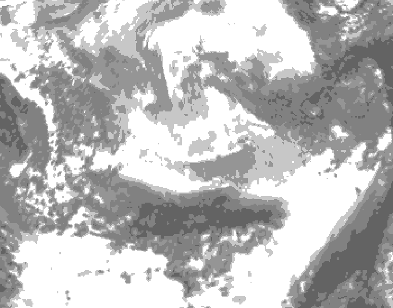 GDPS total cloud 240 hour forecast chart for Canada based on 2026/03/29 1200Z data