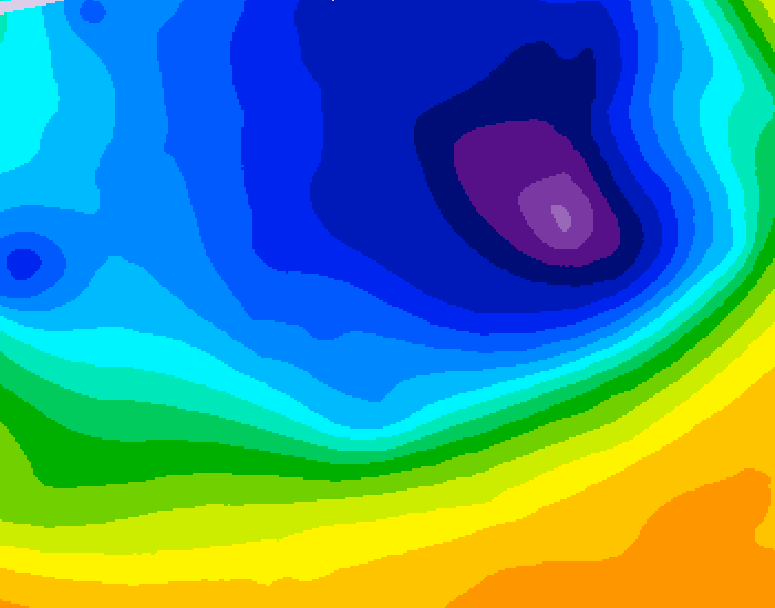GDPS 500 millibar geopotential height 042 hour forecast chart for Canada based on 2026/03/30 0000Z data