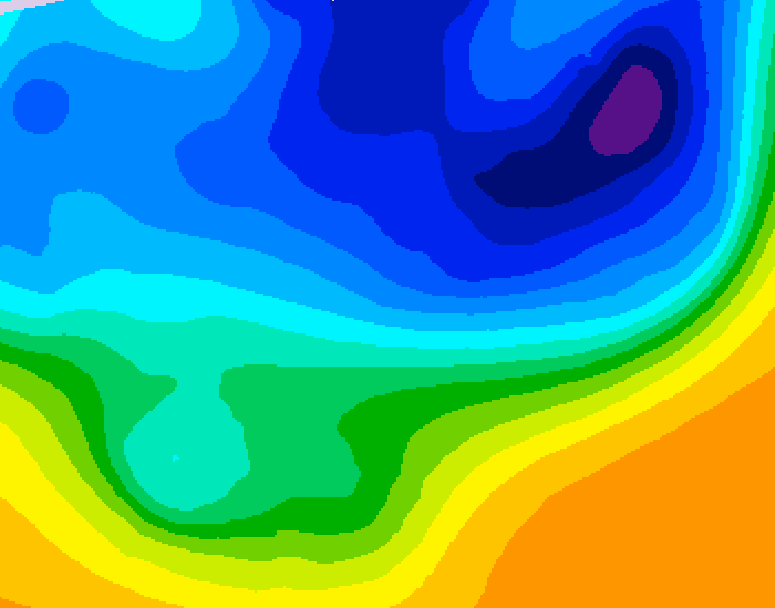 GDPS 500 millibar geopotential height 090 hour forecast chart for Canada based on 2026/03/30 0000Z data