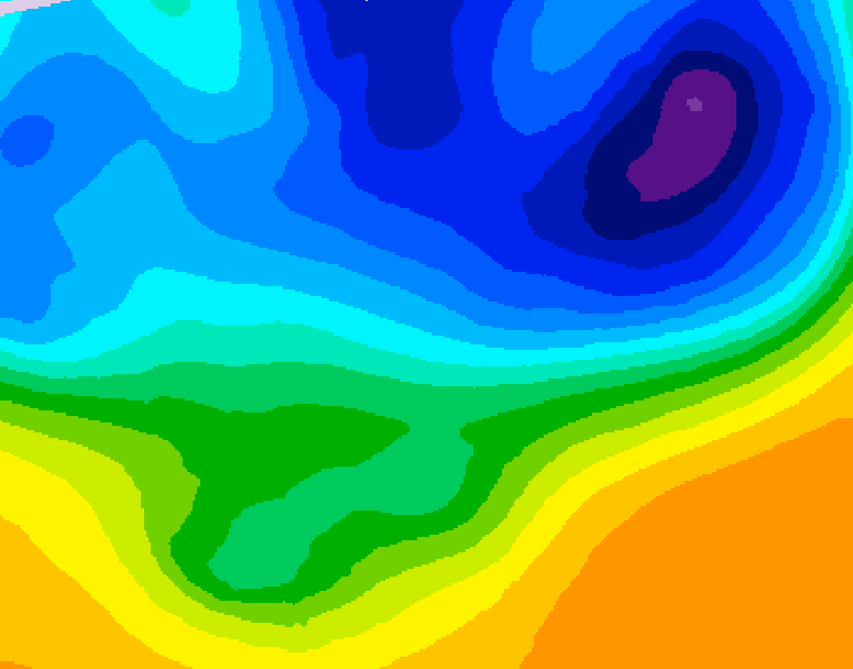 GDPS 500 millibar geopotential height 102 hour forecast chart for Canada based on 2026/03/30 0000Z data