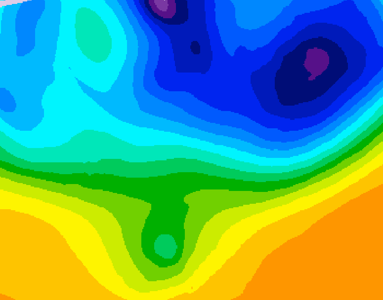 GDPS 500 millibar geopotential height 126 hour forecast chart for Canada based on 2026/03/30 0000Z data