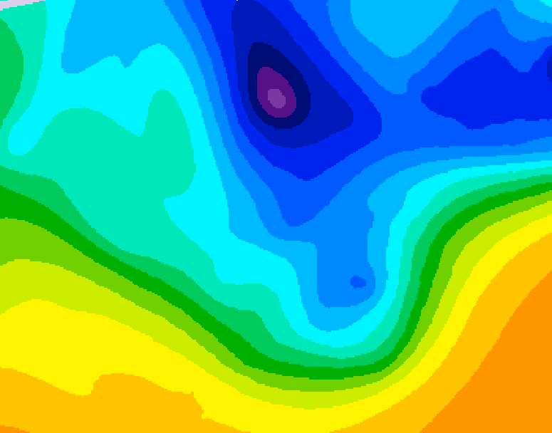 GDPS 500 millibar geopotential height 168 hour forecast chart for Canada based on 2026/03/30 0000Z data