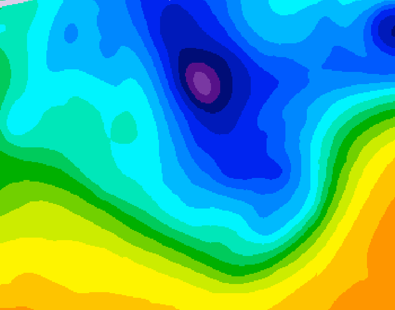 GDPS 500 millibar geopotential height 180 hour forecast chart for Canada based on 2026/03/30 0000Z data