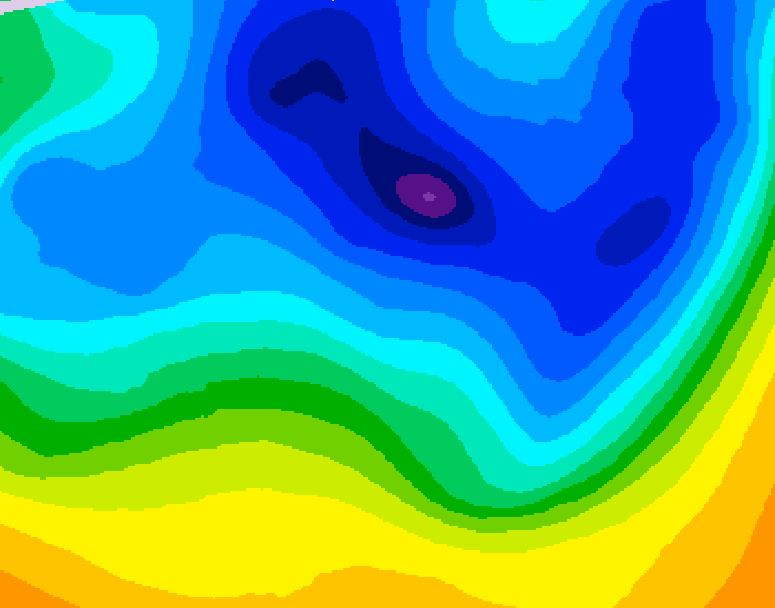 GDPS 500 millibar geopotential height 222 hour forecast chart for Canada based on 2026/03/30 0000Z data