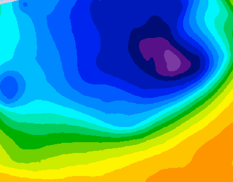 GDPS 500 millibar geopotential height 036 hour forecast chart for Canada based on 2026/03/30 1200Z data