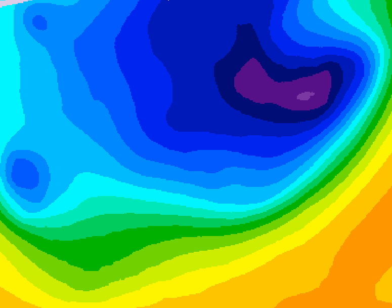 GDPS 500 millibar geopotential height 048 hour forecast chart for Canada based on 2026/03/30 1200Z data
