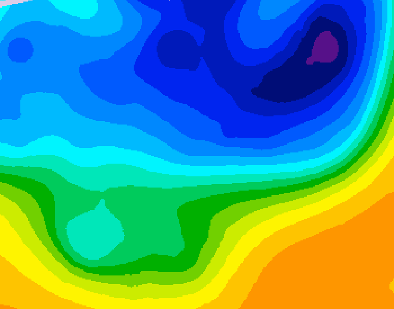 GDPS 500 millibar geopotential height 078 hour forecast chart for Canada based on 2026/03/30 1200Z data
