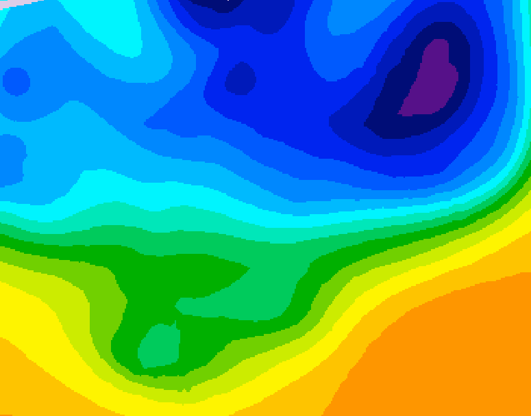 GDPS 500 millibar geopotential height 090 hour forecast chart for Canada based on 2026/03/30 1200Z data