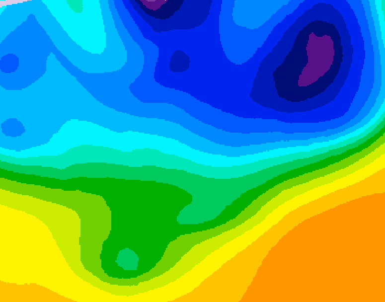 GDPS 500 millibar geopotential height 096 hour forecast chart for Canada based on 2026/03/30 1200Z data