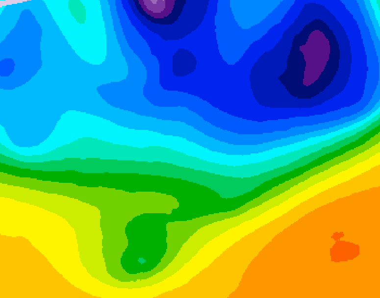 GDPS 500 millibar geopotential height 102 hour forecast chart for Canada based on 2026/03/30 1200Z data