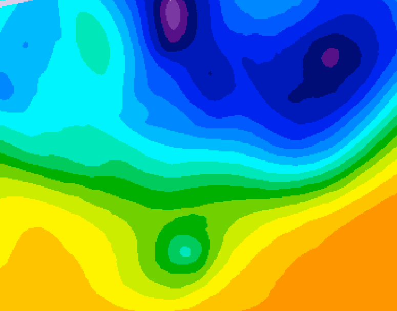 GDPS 500 millibar geopotential height 120 hour forecast chart for Canada based on 2026/03/30 1200Z data