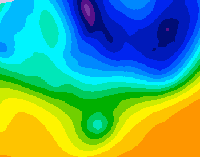 GDPS 500 millibar geopotential height 126 hour forecast chart for Canada based on 2026/03/30 1200Z data