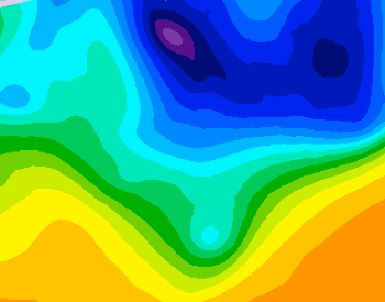 GDPS 500 millibar geopotential height 138 hour forecast chart for Canada based on 2026/03/30 1200Z data