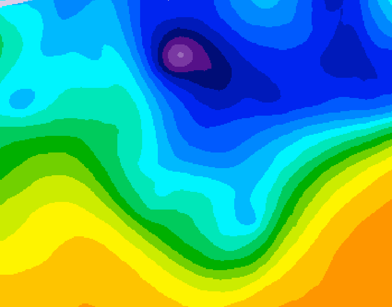 GDPS 500 millibar geopotential height 150 hour forecast chart for Canada based on 2026/03/30 1200Z data
