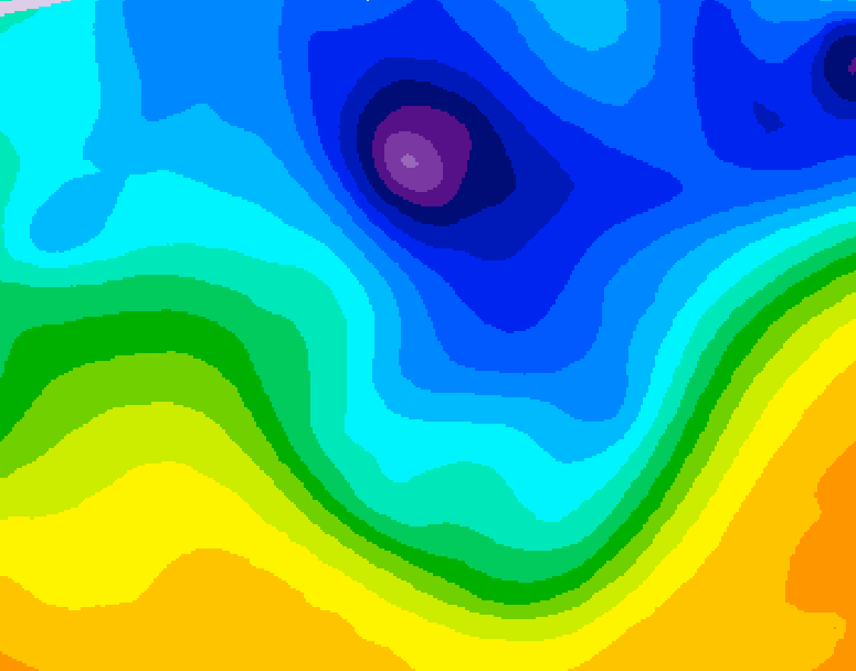 GDPS 500 millibar geopotential height 162 hour forecast chart for Canada based on 2026/03/30 1200Z data