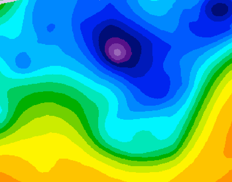 GDPS 500 millibar geopotential height 174 hour forecast chart for Canada based on 2026/03/30 1200Z data