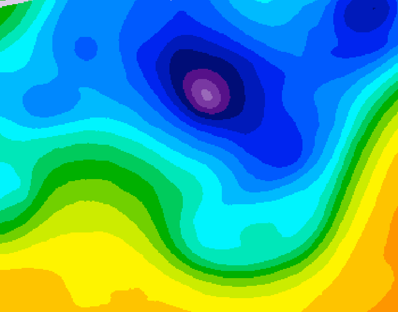 GDPS 500 millibar geopotential height 180 hour forecast chart for Canada based on 2026/03/30 1200Z data