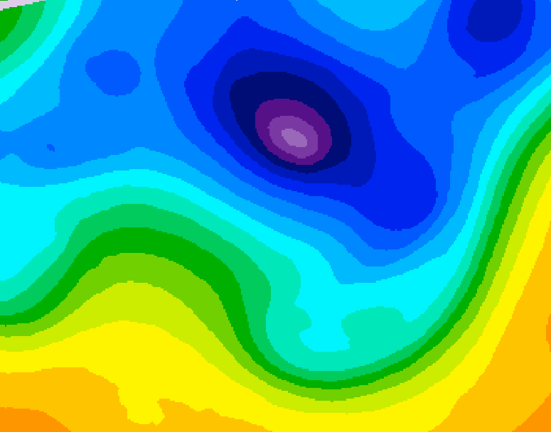 GDPS 500 millibar geopotential height 186 hour forecast chart for Canada based on 2026/03/30 1200Z data