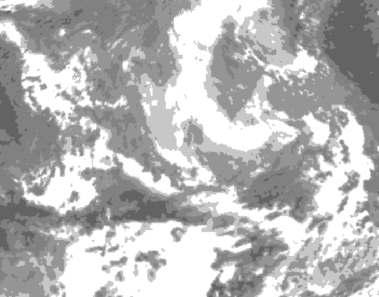 GDPS total cloud 012 hour forecast chart for Canada based on 2026/03/30 0000Z data