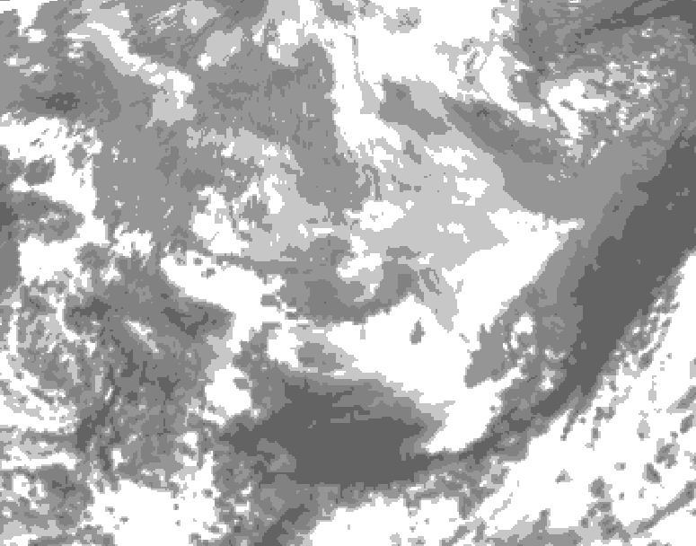 GDPS total cloud 072 hour forecast chart for Canada based on 2026/03/30 0000Z data