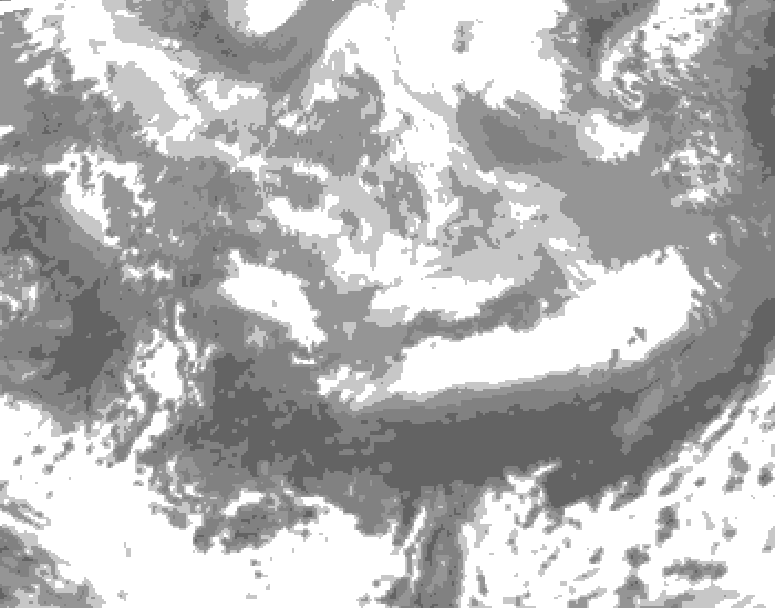 GDPS total cloud 096 hour forecast chart for Canada based on 2026/03/30 0000Z data