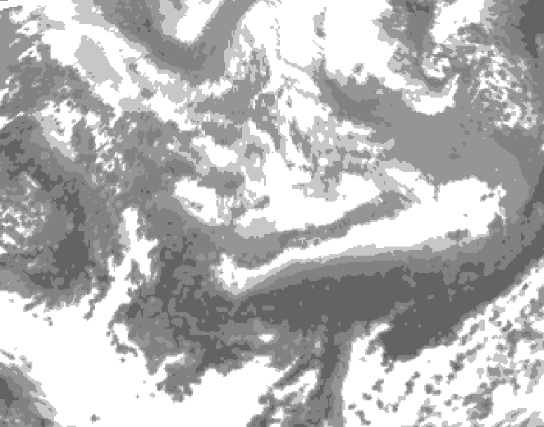 GDPS total cloud 102 hour forecast chart for Canada based on 2026/03/30 0000Z data