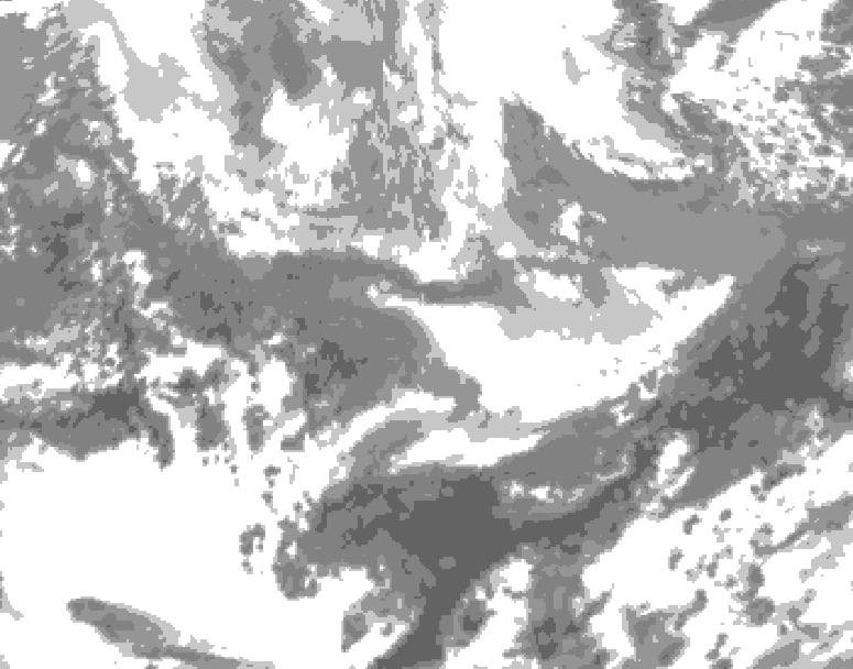 GDPS total cloud 126 hour forecast chart for Canada based on 2026/03/30 0000Z data