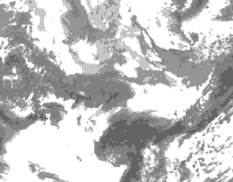 GDPS total cloud 138 hour forecast chart for Canada based on 2026/03/30 0000Z data