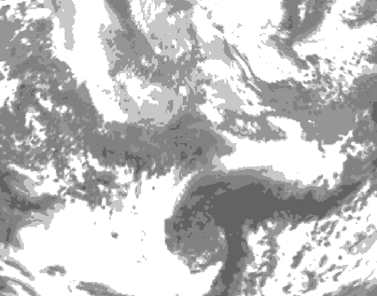 GDPS total cloud 144 hour forecast chart for Canada based on 2026/03/30 0000Z data