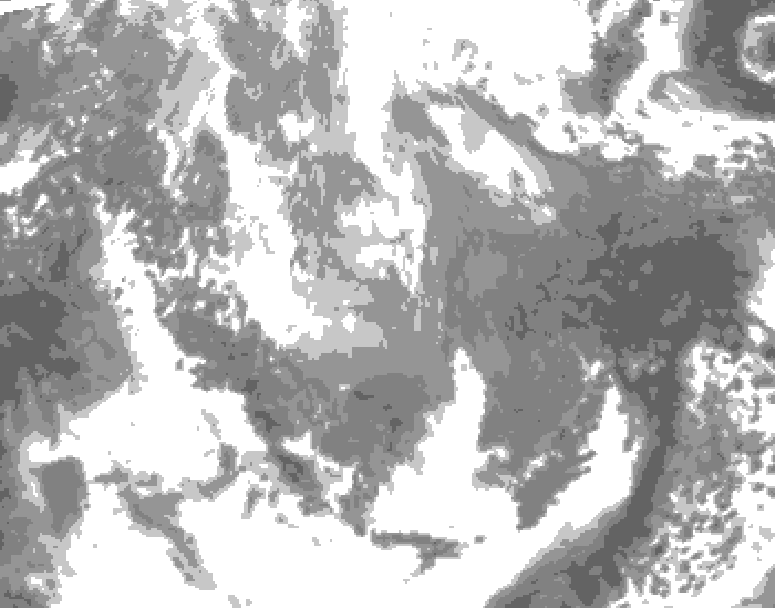 GDPS total cloud 180 hour forecast chart for Canada based on 2026/03/30 0000Z data