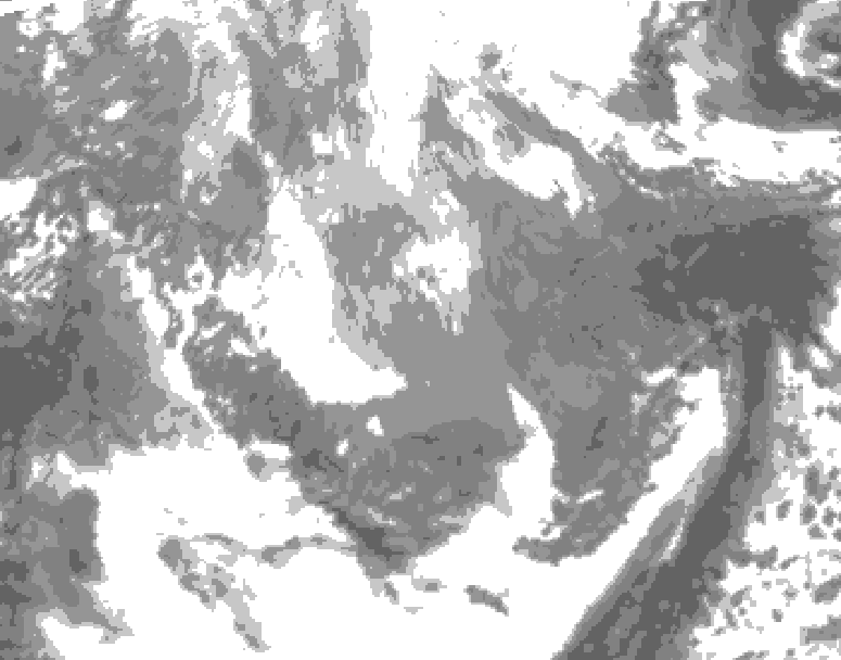 GDPS total cloud 186 hour forecast chart for Canada based on 2026/03/30 0000Z data