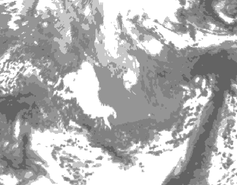 GDPS total cloud 192 hour forecast chart for Canada based on 2026/03/30 0000Z data