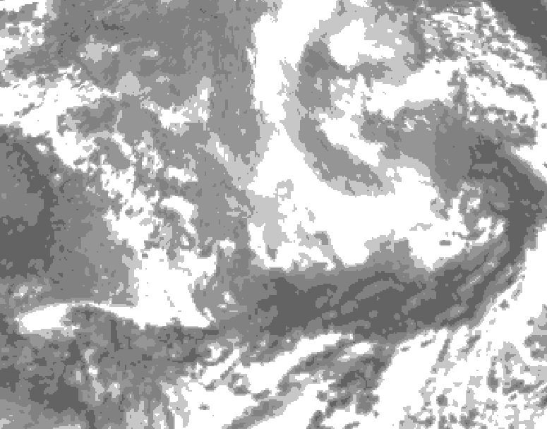 GDPS total cloud 024 hour forecast chart for Canada based on 2026/03/30 1200Z data